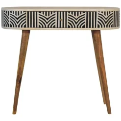 Artisan Furniture Solid hout Edessa Sidetable Tafel met Bone Inlay Best