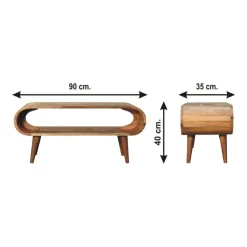 Artisan Furniture Solid hout Amaya Nordic Stijl Eikenlook Salontafel Sale