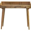 Artisan Furniture Solid hout Bureau met Rugleuning en Schelpvorm Sale