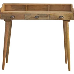 Artisan Furniture Solid hout Bureau met Rugleuning en Schelpvorm Sale