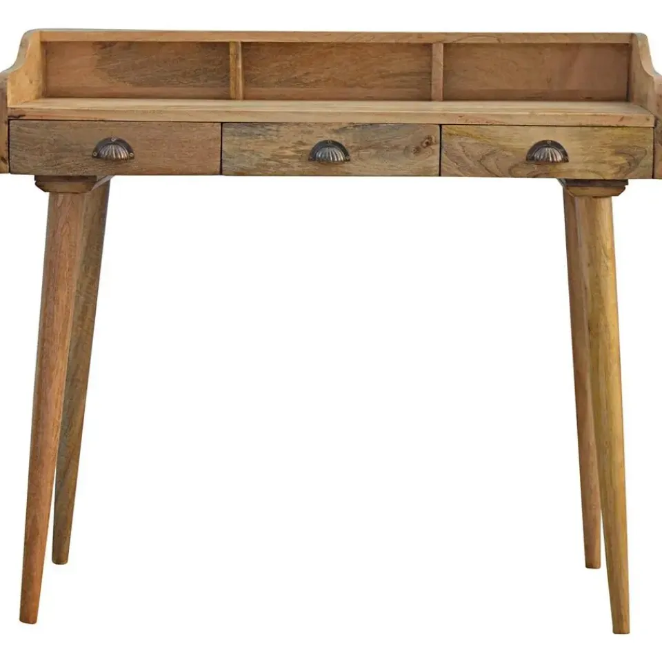 Artisan Furniture Solid hout Bureau met Rugleuning en Schelpvorm Sale