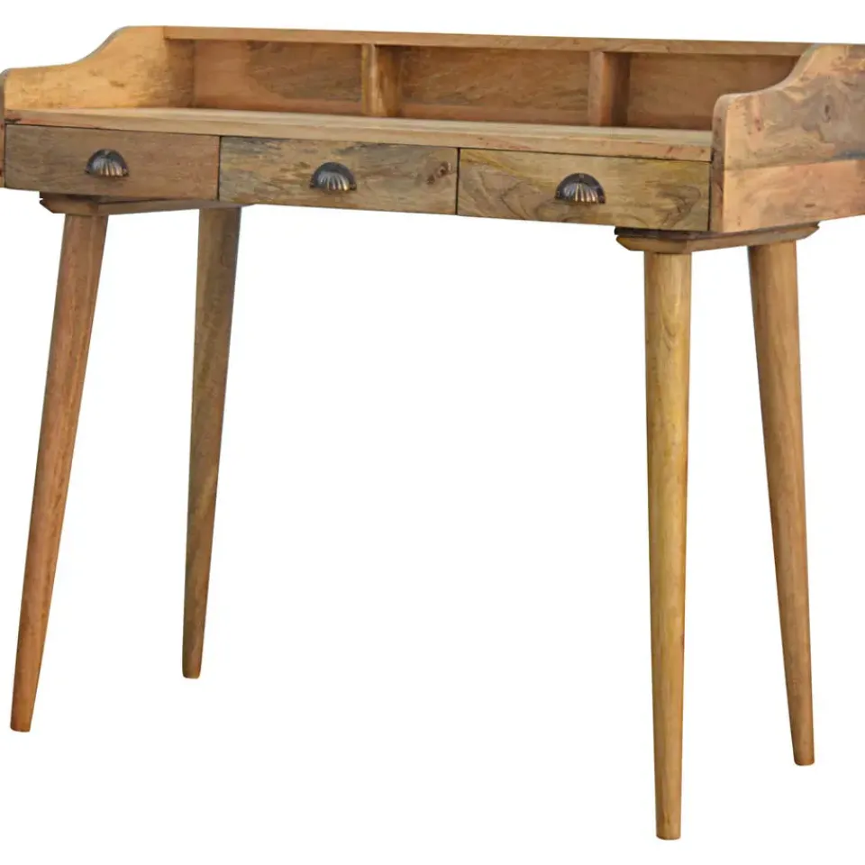 Artisan Furniture Solid hout Bureau met Rugleuning en Schelpvorm Sale