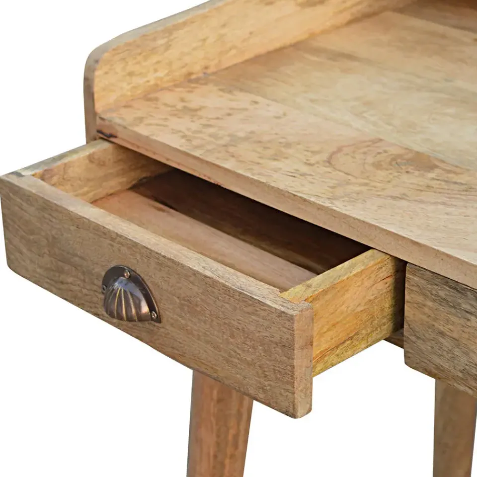 Artisan Furniture Solid hout Bureau met Rugleuning en Schelpvorm Sale