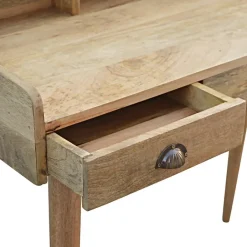 Artisan Furniture Solid hout Bureau met Rugleuning en Schelpvorm Sale