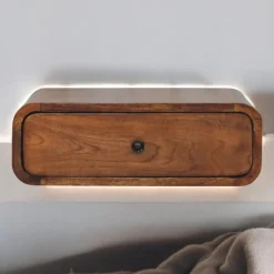 Artisan Furniture Solid hout Avora Wandkastje Honing Karamel met Best