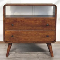 Artisan Furniture Solid hout Gebogen Nordic Charme Sidetable New