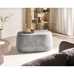 Leen Bakker ASHTON - Bankje - Lichtgrijs - Polyester Best