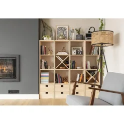 Astigarraga Dinamic Vakkenkast open - 4 vakken - PEFC grenen - 140x36cm Outlet