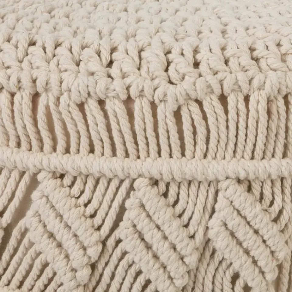 Atmosphera Bijzet krukje model Macrame - naturel - H42 cm Sale