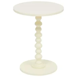 Atmosphera Bijzettafel/salontafel Alexa - ivoor - MDF hout - rond Discount