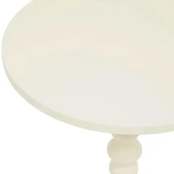 Atmosphera Bijzettafel/salontafel Alexa - ivoor - MDF hout - rond Discount