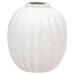 Atmosphera Bloemenvaas - creme wit - kunststeen - D39 x H44 cm Clearance