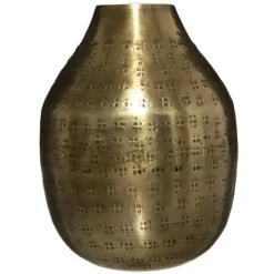 Atmosphera Bloemenvaas Emperor - goud - metaal - D10 x H15 cm Best