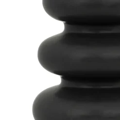 Atmosphera Bloemenvaas Montagne - zwart - dolomiet - D15 x H25 cm Discount