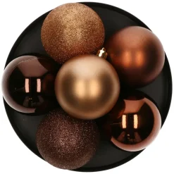 Atmosphera kerstballen - 8x stuks - brons - kunststof - 7 cm Sale