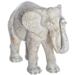 Atmosphera Olifanten dierenbeeldje - beige Mandala - 19 x 10 x 15 cm Outlet