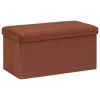 Atmosphera Poef/hocker - Opvouwbaar - bordeaux rood - 76 x 38 x 38 cm Sale