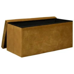 Atmosphera Poef/hocker - Opvouwbaar - Okergeel - 76 x 38 x 38 cm Clearance