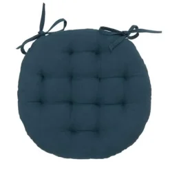 Atmosphera Stoelkussen - donkerblauw - 38 x 6.5 cm - zitkussen