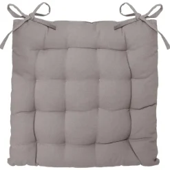 Atmosphera Stoelkussen - grijs - katoen - 36 x 36 x 4 cm Sale