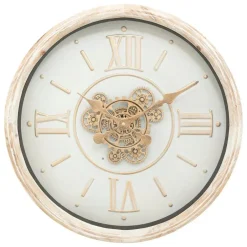 Atmosphera Wandklok/muur klok Florence - Vintage Wood - D50 cm Discount