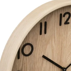 Atmosphera Wandklok/muur klok - Woody - Dia 38 cm - hout - beige Sale