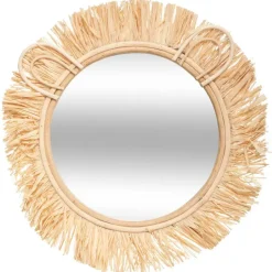 Atmosphera Wandspiegel - safari rotan - 38 cm - bohemian spiegel Hot