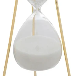 Atmosphera Zandloper - decoratie/tijd - 15 minuten - wit zand Discount