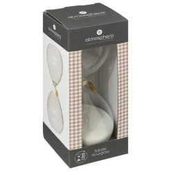 Atmosphera Zandloper - decoratie/tijd - 30 minuten - wit zand Online