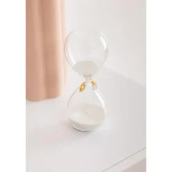 Atmosphera Zandloper - decoratie/tijd - 30 minuten - wit zand Online