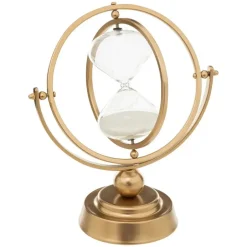 Atmosphera Zandloper - decoratie/tijd - 15 minuten - wit zand Sale