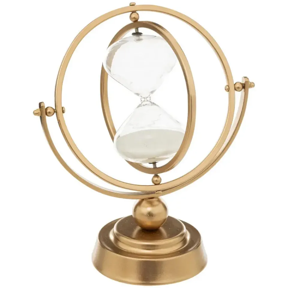 Atmosphera Zandloper - decoratie/tijd - 15 minuten - wit zand Sale