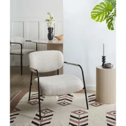 Beliani AUSVIKA - Fauteuil - Lichtbeige - Polyester Discount