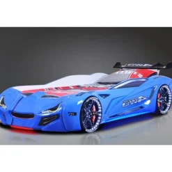 Merkloos Autobed - Racebed - Kinderbed - Street Racer - 236x119x68 cm - Blauw Best