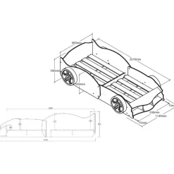 Vipack Autobed Max 90x200cm - rood Best