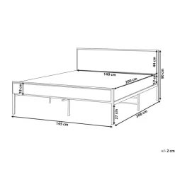 Beliani AVANTON - Tweepersoonsbed - Zwart - 140 x 200 cm - PE rotan Outlet