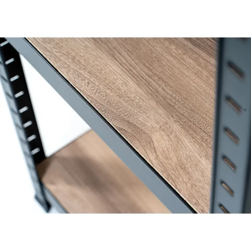 Erro Avasco Stellingkast - Zwart - Opbergrek vierkant metaal - 176x45x45cm