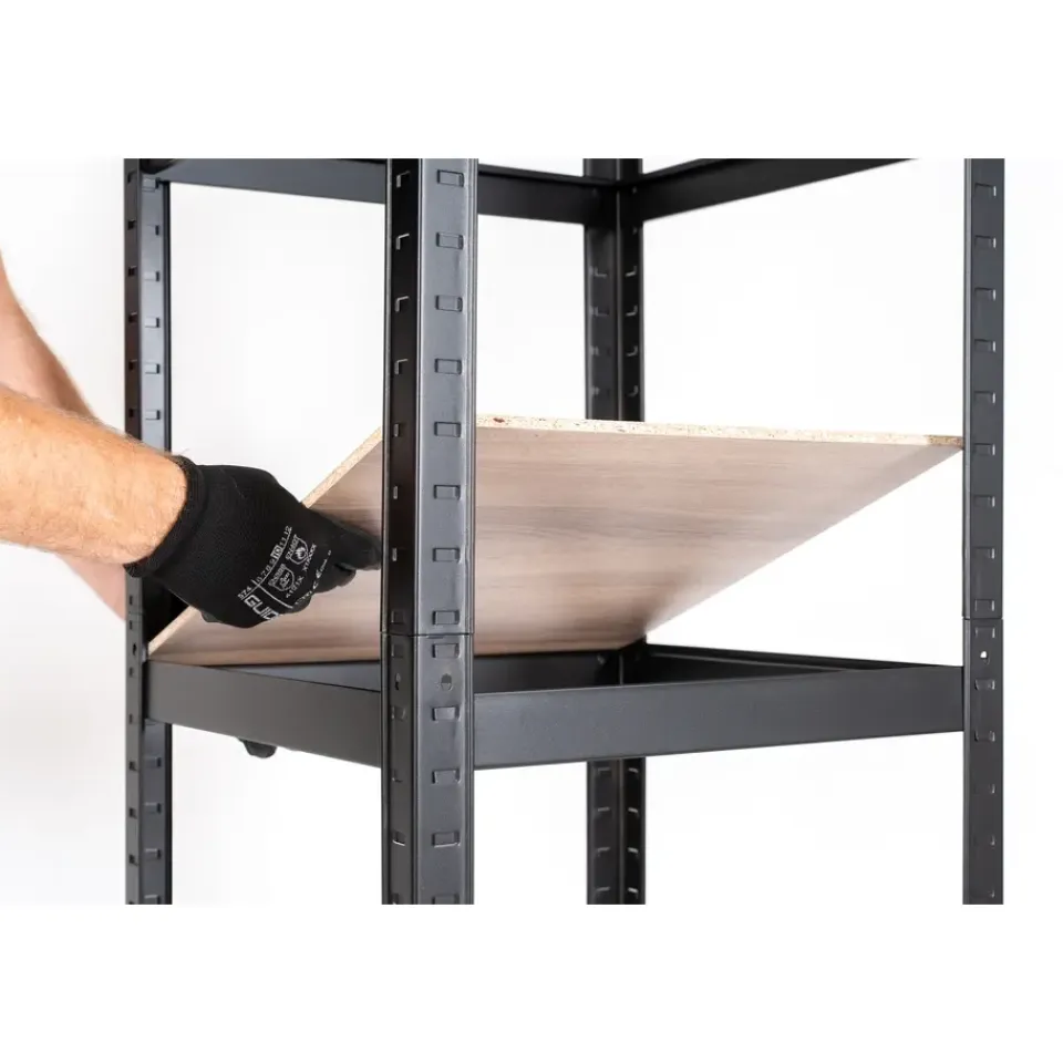 Erro Avasco Stellingkast - Zwart - Opbergrek vierkant metaal - 176x45x45cm