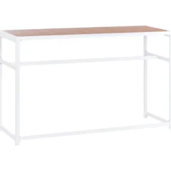 Beliani AVETRANA - Tuintafel - Wit - 150 x 50 cm - Staal Discount
