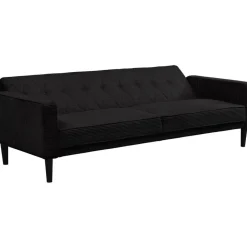 Dorel Home Avon - Slaapbank 3-zits in antraciet ribstof Clearance