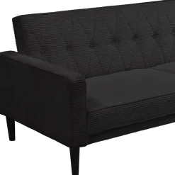 Dorel Home Avon - Slaapbank 3-zits in antraciet ribstof Clearance