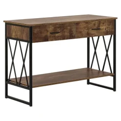 Beliani AYDEN - Consoletafel - Donkere houtkleur - MDF New