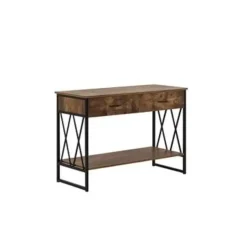 Beliani AYDEN - Consoletafel - Donkere houtkleur - MDF New