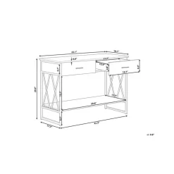 Beliani AYDEN - Consoletafel - Donkere houtkleur - MDF New