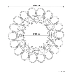 Beliani BABAI - Wandspiegel - Natuurlijk - Rotan Discount