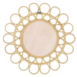 Beliani BABAI - Wandspiegel - Natuurlijk - Rotan Discount