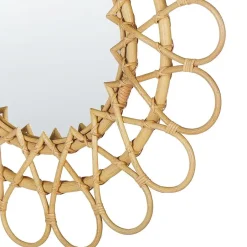 Beliani BABAI - Wandspiegel - Natuurlijk - Rotan Discount