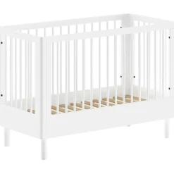 Vipack Babybed Forrest 60 x 120cm - verstelbaar - wit beukenhout