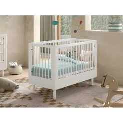 Vipack Babybed Forrest 60 x 120cm - verstelbaar - wit beukenhout