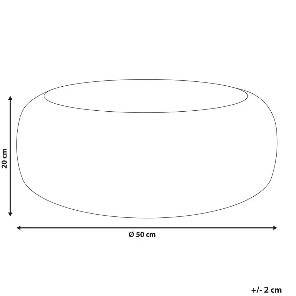 Beliani BACKAN - Poef - Natuurlijk - 50 cm - Waterhyacint Online
